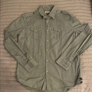 Diesel Olive Casual Button-Down Shirt
